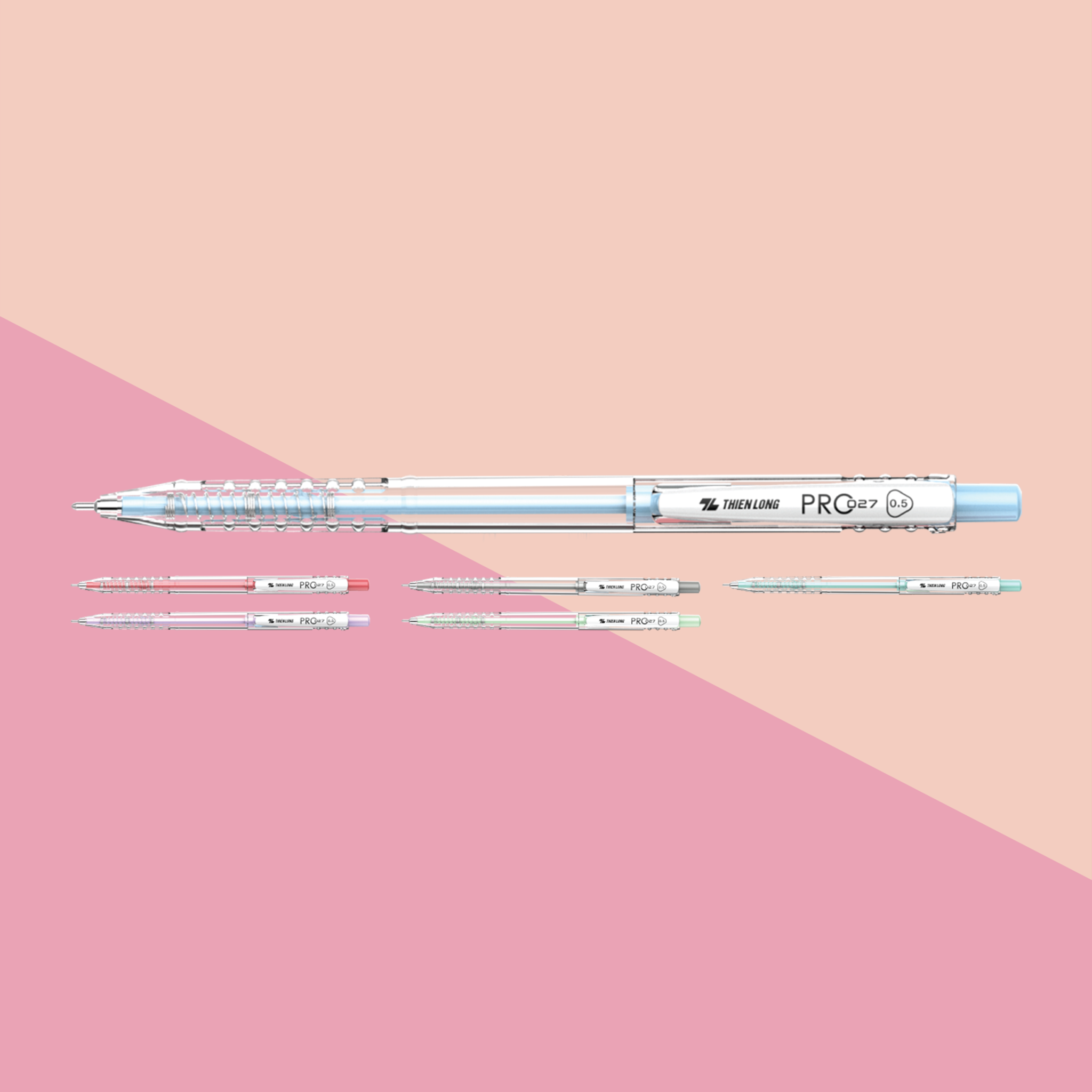  Bút bi Thiên Long TL-105, ngòi 0.5mm, mực xanh đậm, viết êm trơn, thân bút thiết kế thon gọn với grip cao su chống trượt, thích hợp cho học sinh, sinh viên và nhân viên văn phòng 