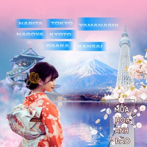 VNA.MÙA HOA ANH ĐÀO 2026 NHẬT BẢN - CUNG ĐƯỜNG VÀNG