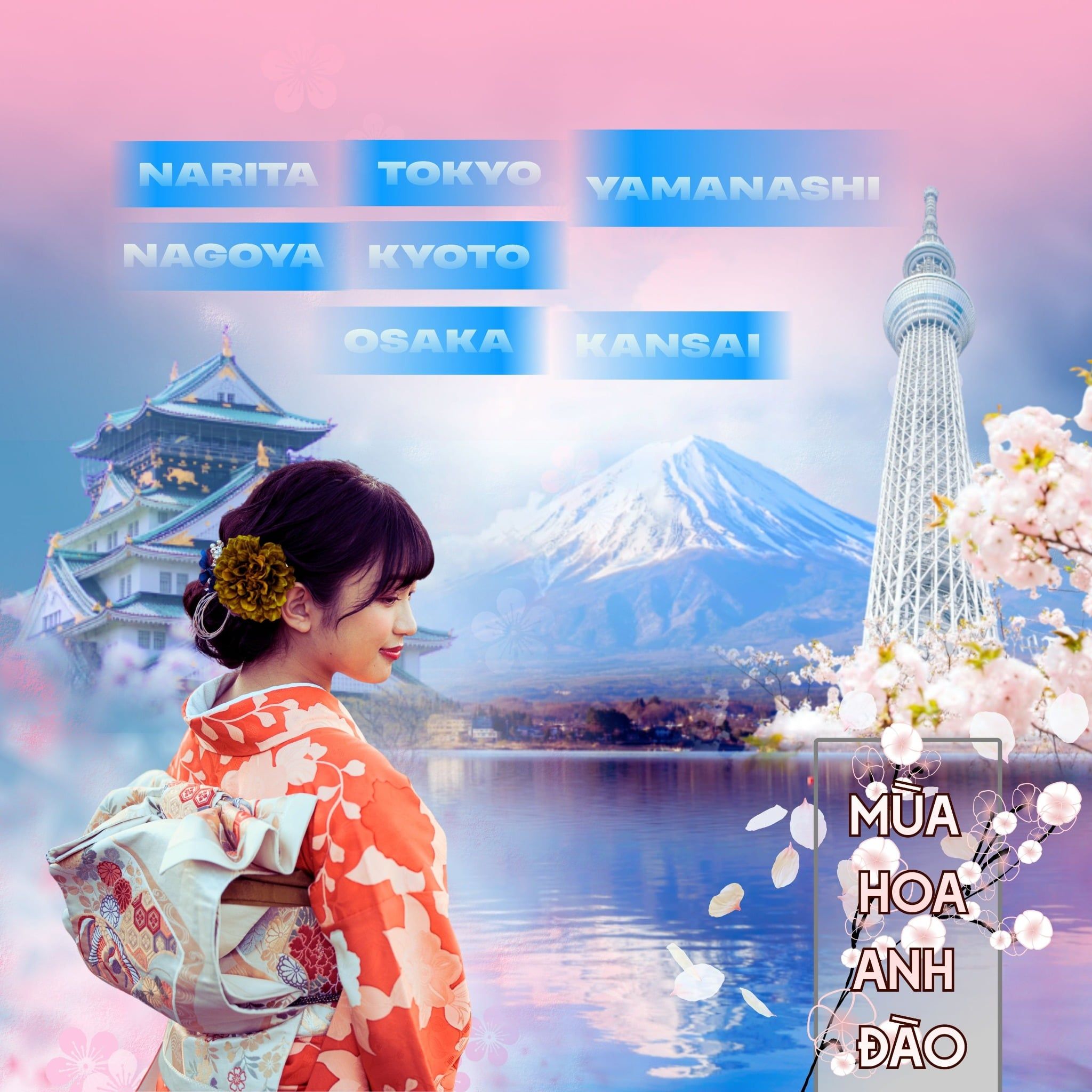 VNA.MÙA HOA ANH ĐÀO 2026 NHẬT BẢN - CUNG ĐƯỜNG VÀNG