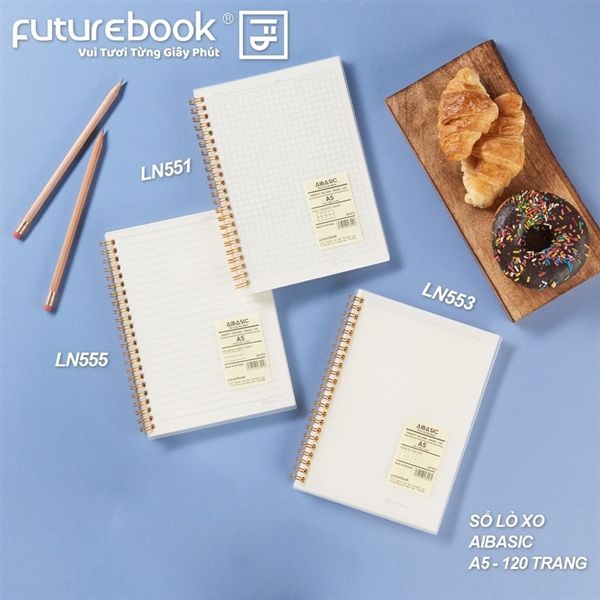 Sổ lò xo kẻ caro Futurebook ĐL100gsm
