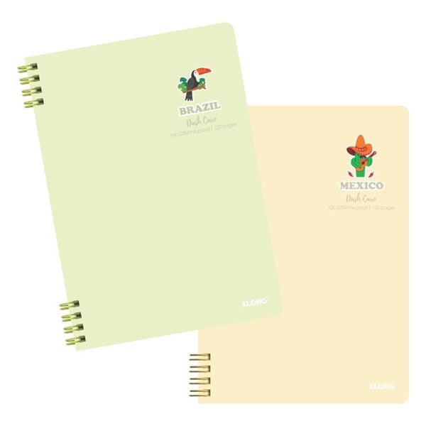 Sổ LX 2 đầu KLong Dash Caro DL100gsm