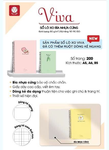 Sổ LX bìa nhựa KN Hải Tiến Viva ĐL80gsm