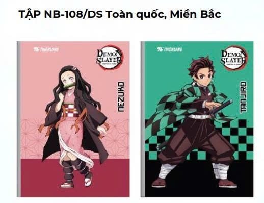Vở KN dán gáy Thiên Long Demon Slayer ĐL70gsm
