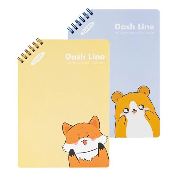 Sổ LX kép chéo KN có chấm khổ A5 Klong Dash Line ĐL100gsm 120 trang (4/100) KLong962