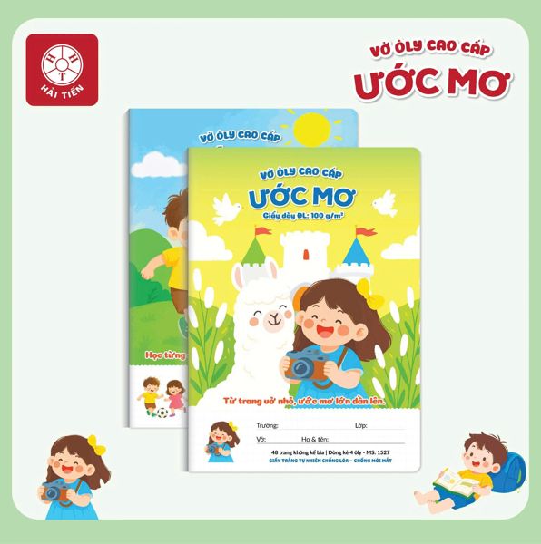 Vở 4 oly cao cấp Hải Tiến Ước mơ DL100gsm 48 trang 1527 (10/160)