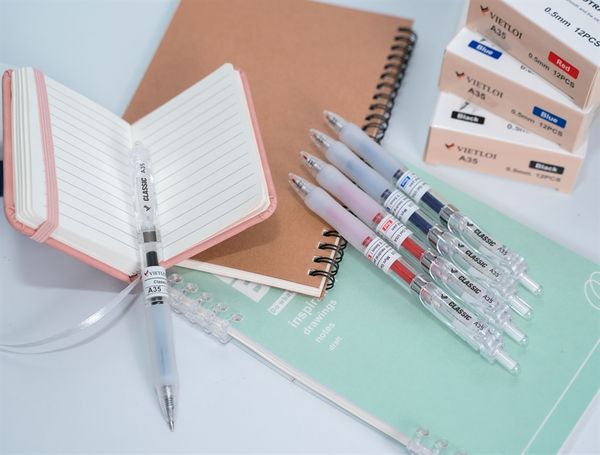 Bút nước bấm thân trong 0.5mm Việt Lợi VLG-A35 ( 12/144/1728 )