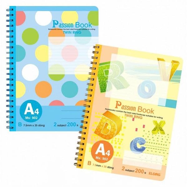 Sổ Lò xo kép KN Klong Passion Book khổ A4 ĐL70gsm 200 trang (40) Klong902