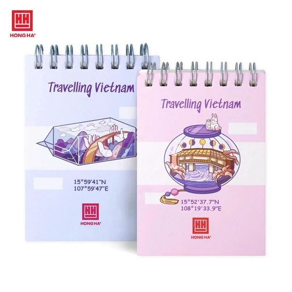 Sổ Lò xo Caro Hồng Hà Traveling VietNam DL70gsm 200 trang