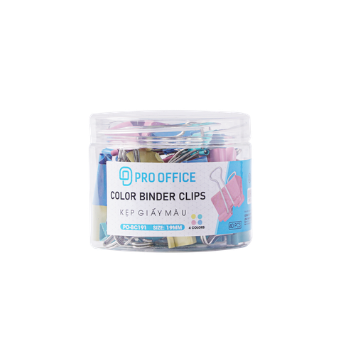 Kẹp giấy màu 19mm PO-BC191 Proffice (1/24/96)