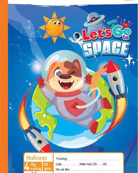 Vở 4oly Hải Long Let's go to Space DL80gsm 48 trang SP4O-48 (10/160)