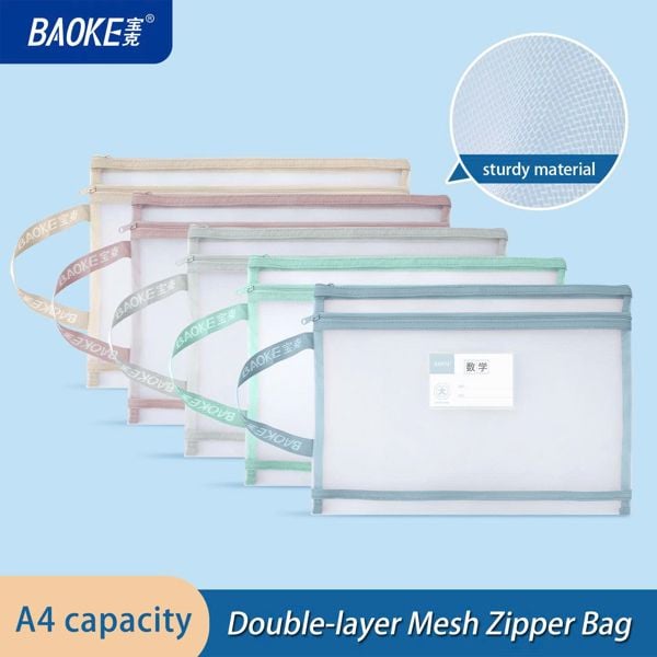 Túi lưới Baoke 2 ngăn khổ A4 DS1291 (10/150/600)