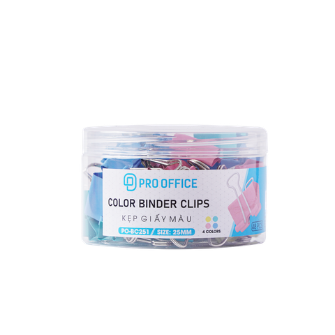 Kẹp giấy màu 25mm PO-BC251 Proffice (1/24/48)