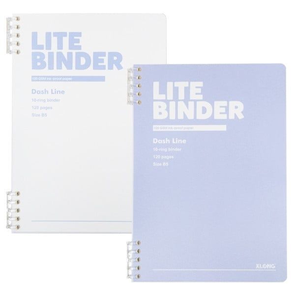 Sổ còng nhựa 2 đầu KLONG KN Dash Line khổ B5 DL100gsm 120 trang (50) - Klong807