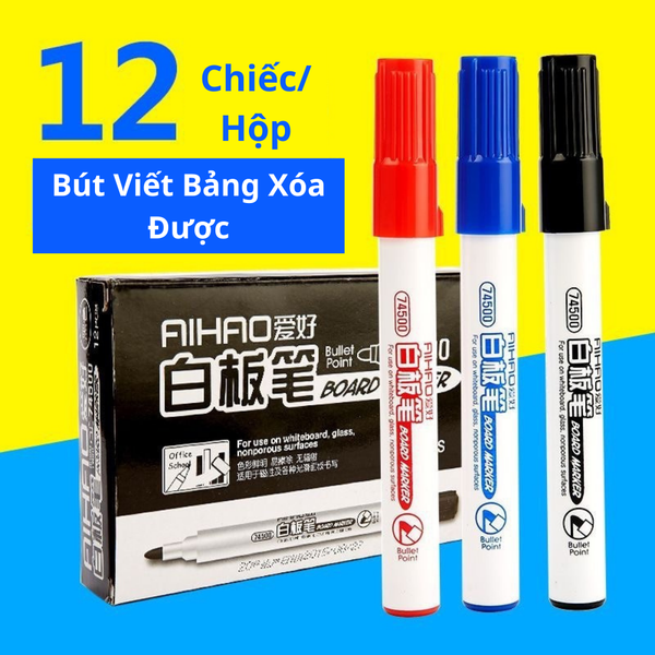 Bút dạ bảng có thể xóa Aihao 74500 Chính Hãng - Có Tại Hiệu Sách Mai