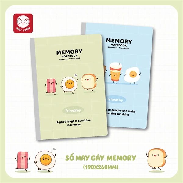 Sổ may gáy KN Hải Tiến DL60gsm Memory (190x260mm)