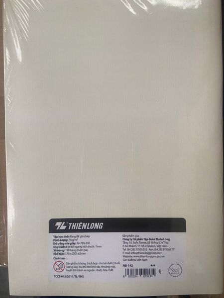 Vở KN Thiên Long B5 Zootri DL70gsm NB-142 120 trang (10/80)