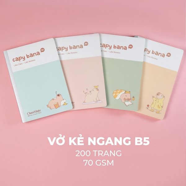 Vở KN ClassMate CapyBana DL70gsm 200 trang NB5+20-0364 (5/50)
