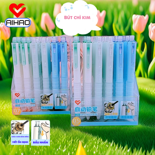 Bút chì kim Aihao ngòi 0.5/0.7 2B MP4710 Chính Hãng - Có Tại Hiệu Sách Mai