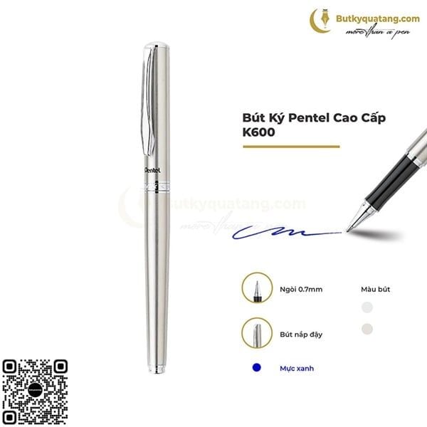Set hộp bút ký Doanh nhân Pentel K600-C-1R ( 1 bút ký 600C + 1 ruột KFLT8CE)