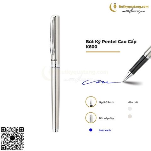 Set hộp bút ký Doanh nhân Pentel K600-C-1R ( 1 bút ký 600C + 1 ruột KFLT8CE)