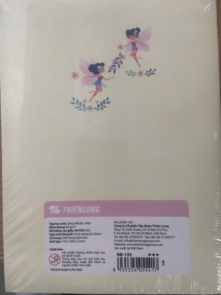 Vở 4oly Thiên Long A5 Tinker Bell DL80gsm 200 trang NB-135 (5/60)