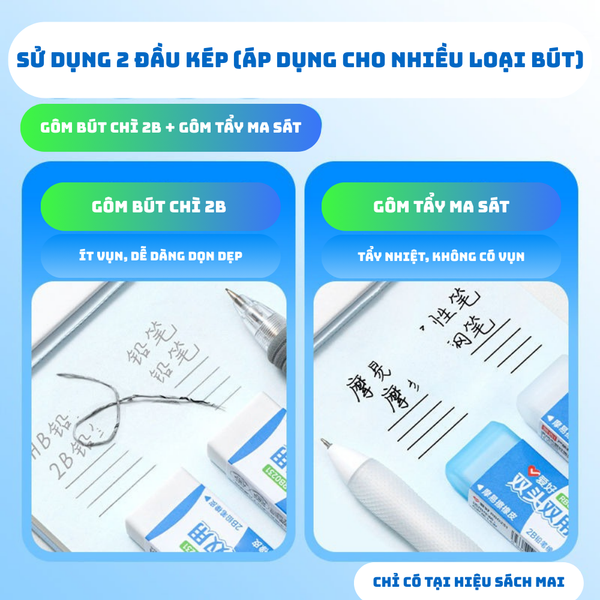 Tẩy chì Aihao 2B RB0231 Chính Hãng - Có Tại Hiệu Sách Mai