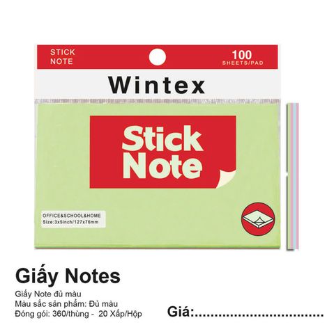 Giấy nhớ 5 màu Wintex - 3x5 inch B05 (20/360)