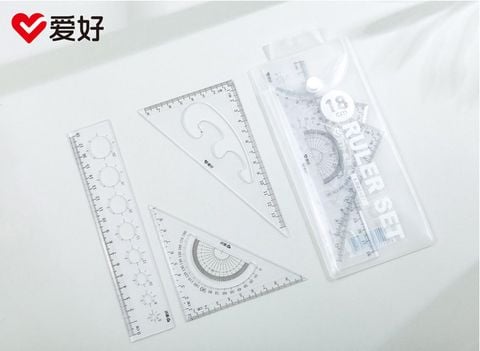 Bộ đồ dùng HS Aihao 3 chi tiết 18cm LB00467