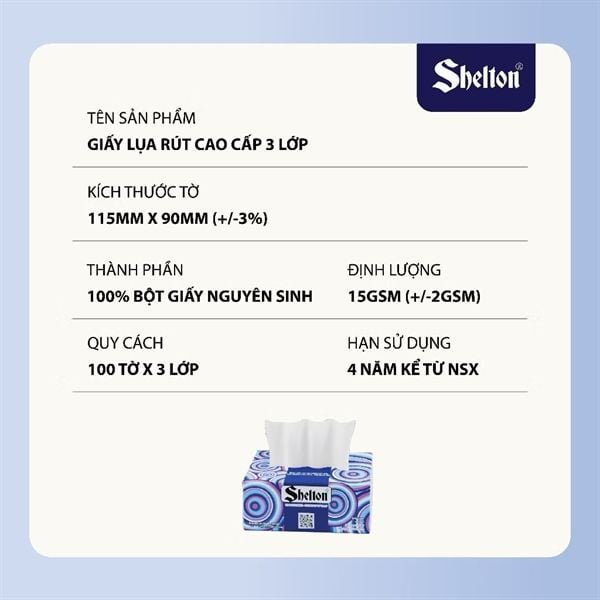 Giấy Softback Shelton hoa văn 100 tờ (115x175mm) (10 gói/bịch)(10 bịch/thùng)