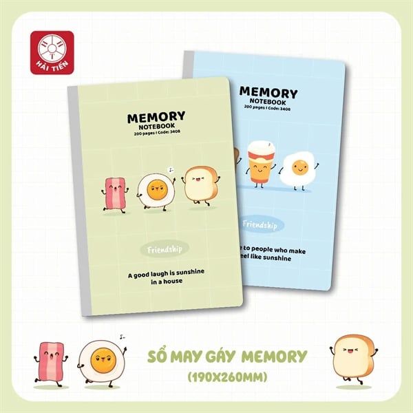 Sổ may gáy KN Hải Tiến DL60gsm Memory (190x260mm)