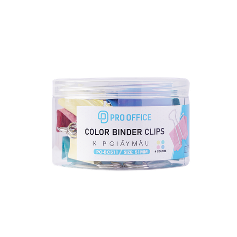 Kẹp giấy màu 51mm PO-BC511 Proffice (1/24/48)