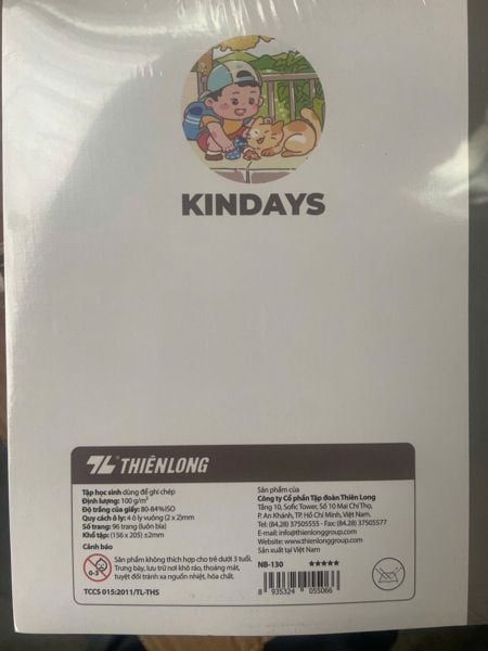 Vở 4oly Thiên Long A5 KINDAYS DL100gsm 96 trang NB-130 (10/100)