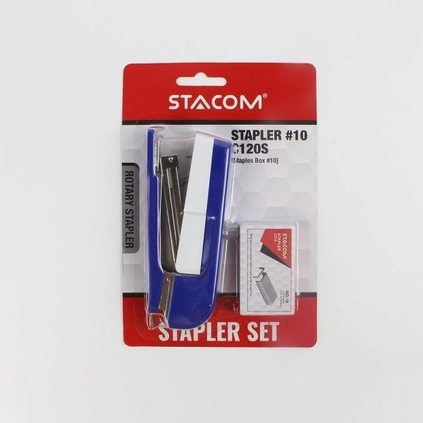 Dập ghim xoay chiều số 10, kèm kim bấm Stacom C120S (12/144)