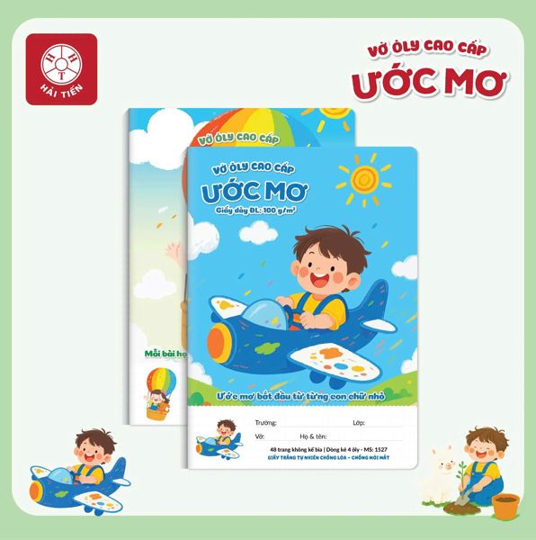 Vở 4 oly cao cấp Hải Tiến Ước mơ DL100gsm 48 trang 1527 (10/160)