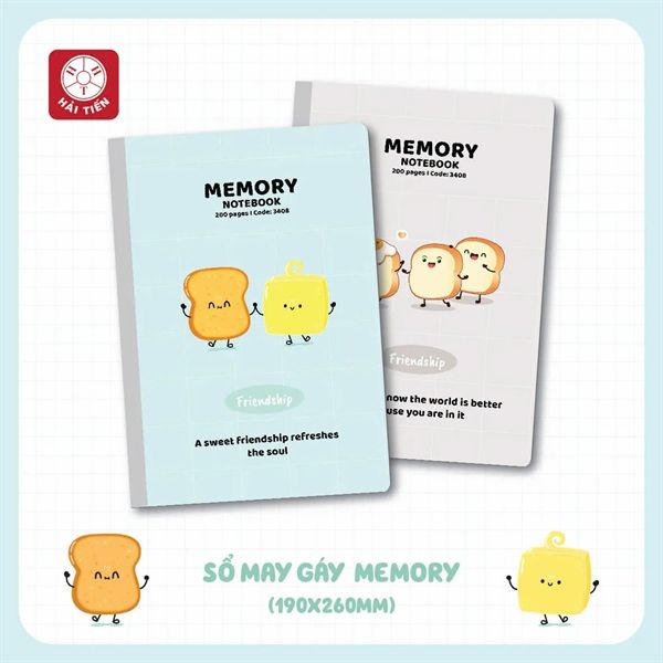 Sổ may gáy KN Hải Tiến DL60gsm Memory (190x260mm)