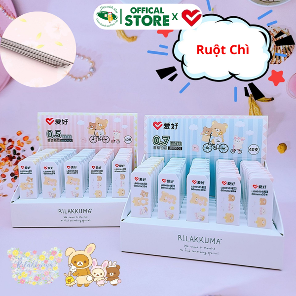 Ruột chì kim 2B/HB AIHAO ngòi 0.5/0.7mm Chính Hãng - Có Tại Hiệu Sách Mai