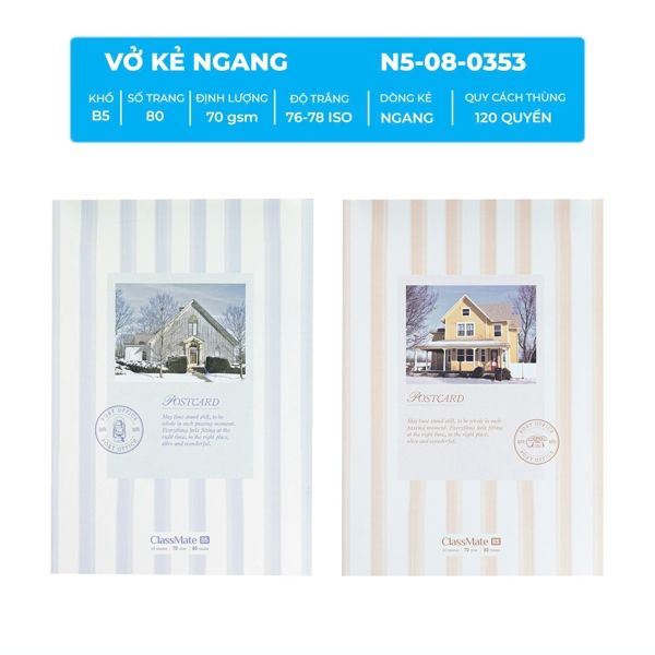 Vở KN Classmate PortCard DL70gsm 80 trang NB5-08-353 (10/120)