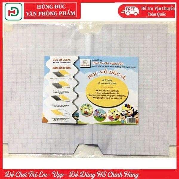 Bọc vở Decal Hùng Đức HD 3044 (380x280mm) (100)