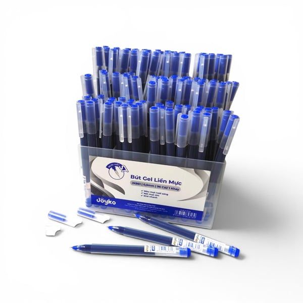 Bút gel Joyko JK861 ngòi 0.5mm màu xanh biển (Khay 96 cây)(1/4/24)