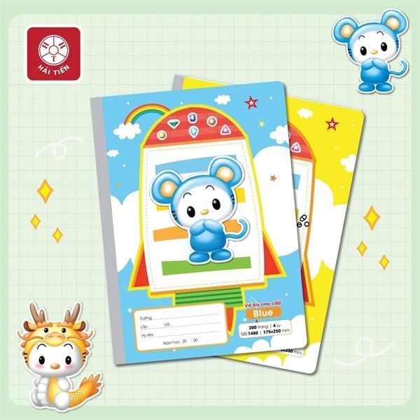 Vở 4 ôly Hải Tiến Blue ĐL80gsm 200 trang (3/54)