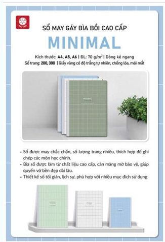 Sổ May gáy KN Hải Tiến giấy vàng MiniMal ĐL70gsm