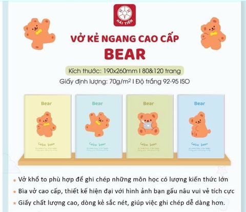 Vở KN CC Hải Tiến Bear ĐL70gsm