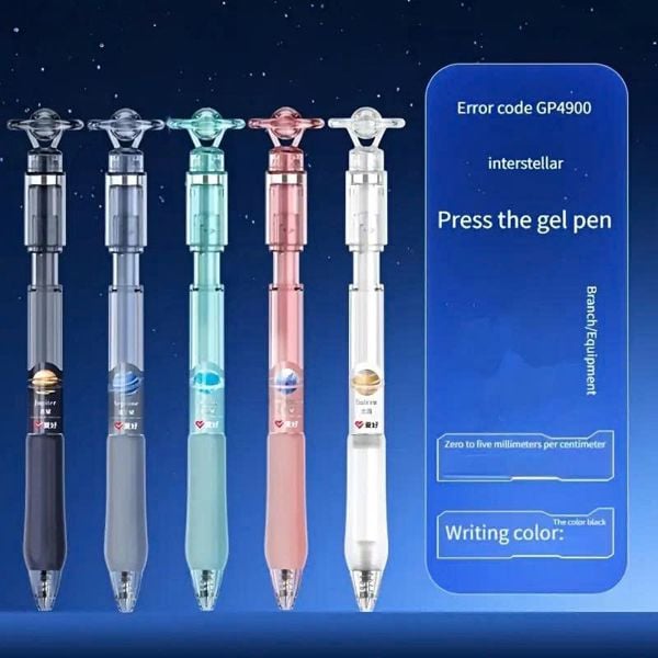 Bút gel AIHAO ngòi 0.5mm hình ngân hà GP4900 vỏ xanh biển mực đen Chính Hãng - Có Tại Hiệu Sách Mai