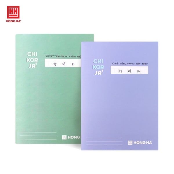Vở Hồng Hà Study Chi-Kor-Ja ( Tiếng Trung,Hàn,Nhật) DL70gsm