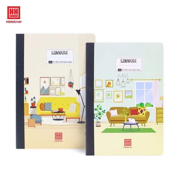Sổ may gáy KN khổ A4 Hồng Hà Lesson ĐL70gsm 200 trang (4/40) - HH4646