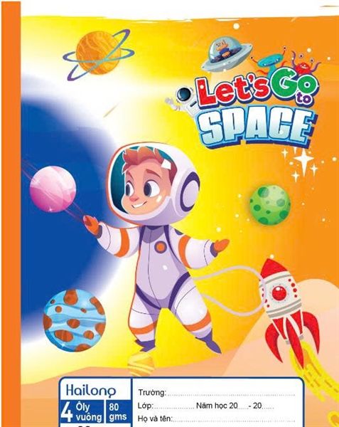 Vở 4oly Hải Long Let's go to Space DL80gsm 48 trang SP4O-48 (10/160)