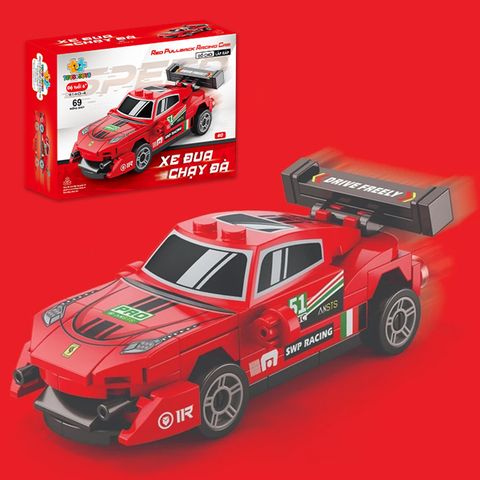 9140-4 - Xe đua chạy đà (Đỏ) (LL)