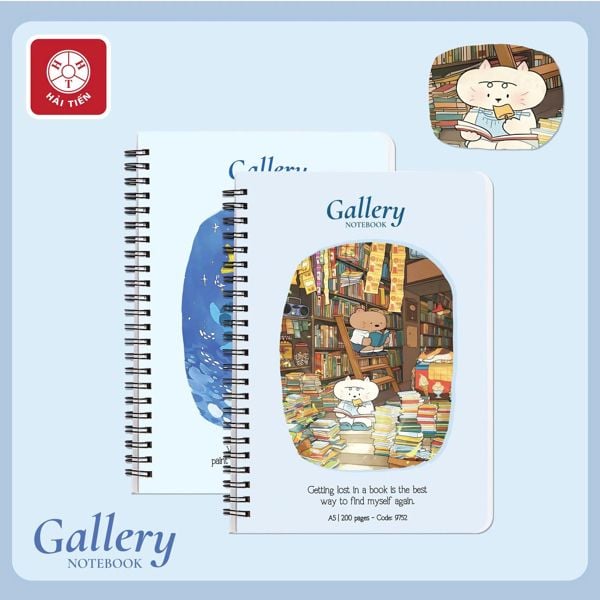 Sổ lò xo Hải Tiến Caro Gallery giấy vàng A4 200 trang DL80gsm 9745 (34)