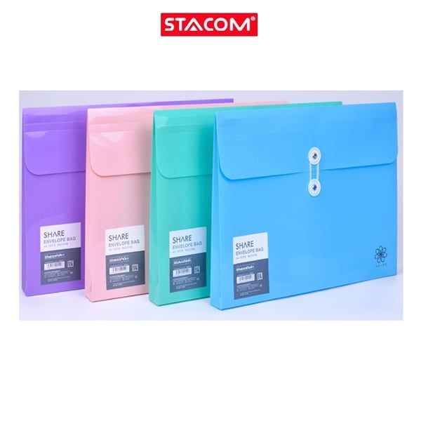 Túi cột dây nắp đựng nhựa ngang Stacom PP D214