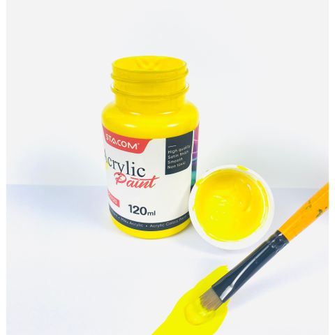 Màu Acrylic 120ml- Yellow(vàng) Stacom AC1120_12 (6/144)